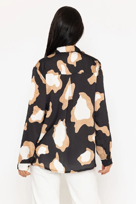 Sateen Animal Print Shirt