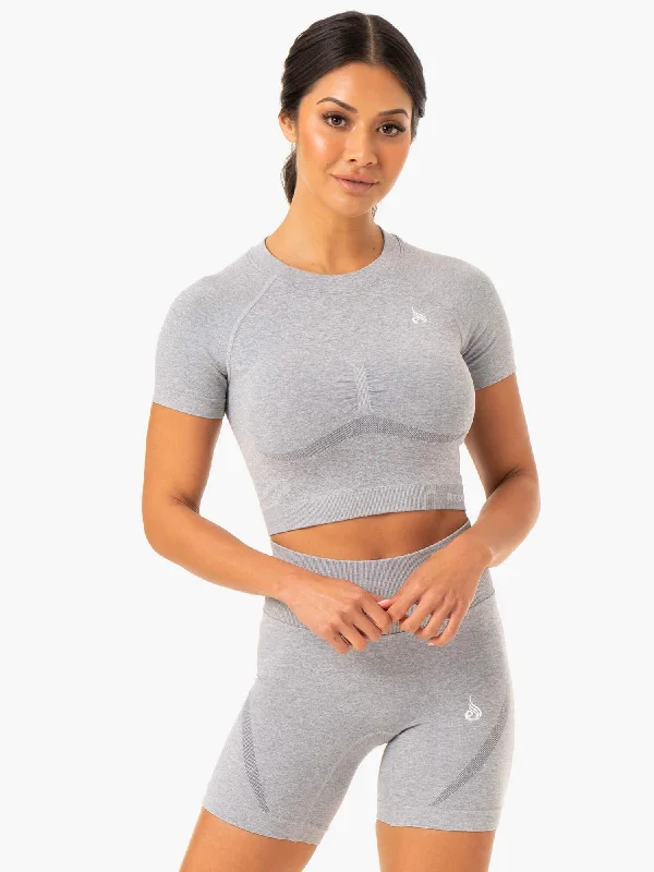 Sculpt Seamless T-Shirt - Grey Marl