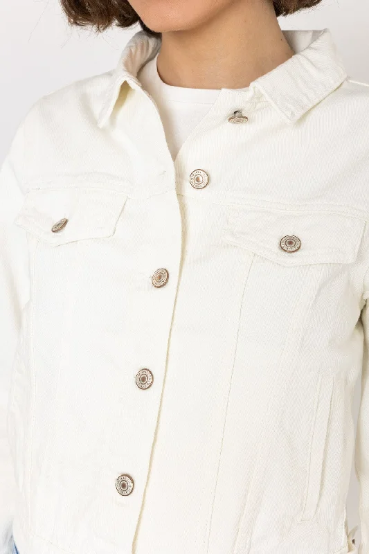 Valence White Denim Jacket