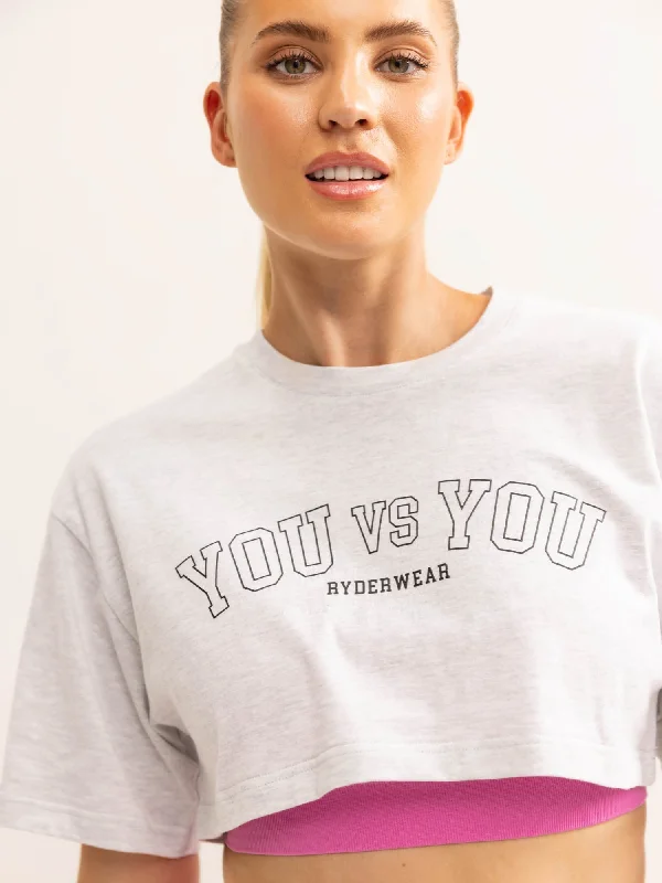 You vs You T-Shirt - Snow Marl