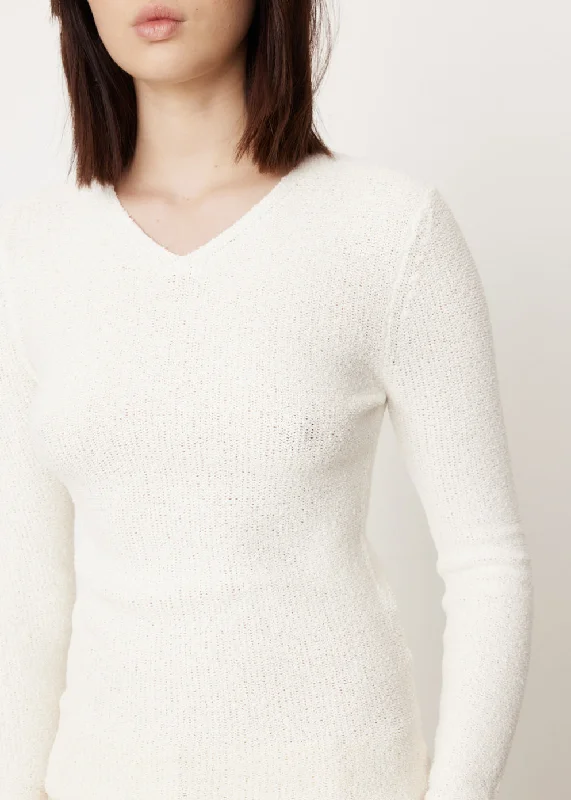 Paper Yarn Boucle Knit Jumper