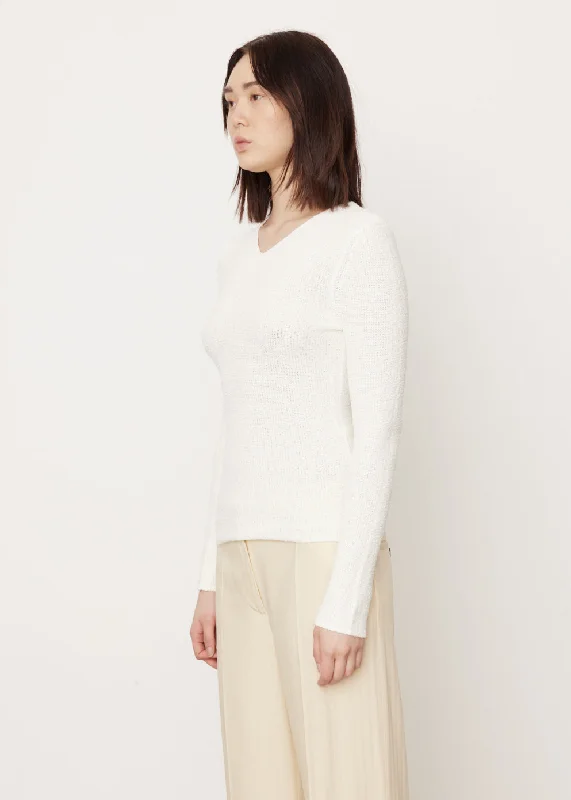 Paper Yarn Boucle Knit Jumper