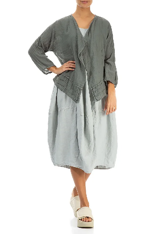 Open Sage Gauze Linen Jacket