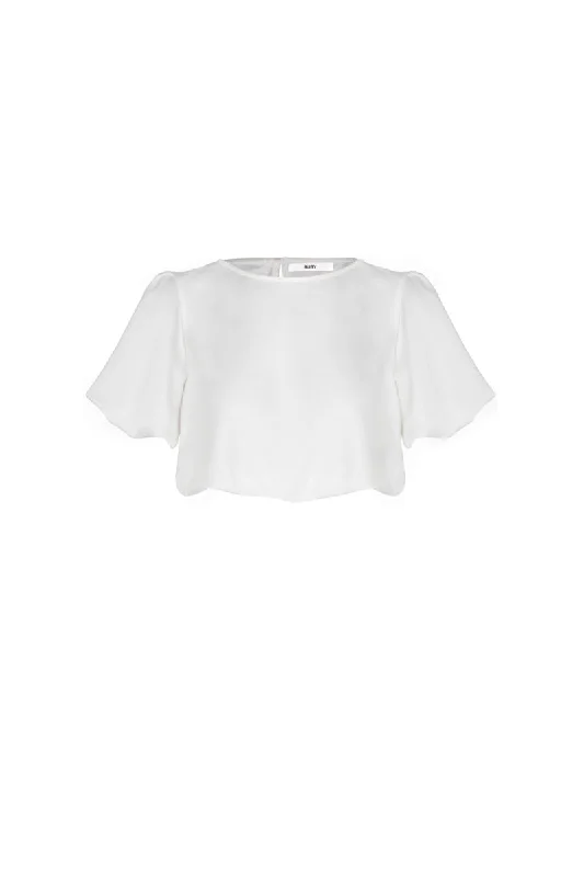 Ruby - Kendall Satin Blouse, Cream