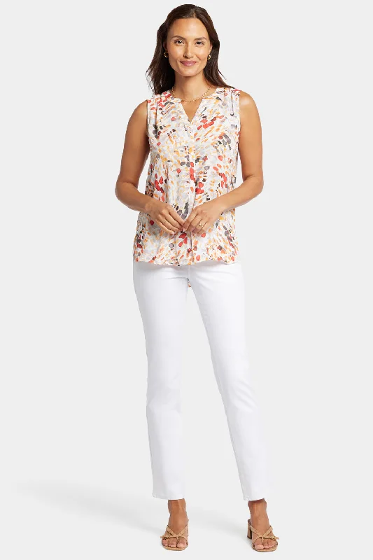 Sleeveless Pintuck Blouse  - Rocoso Way