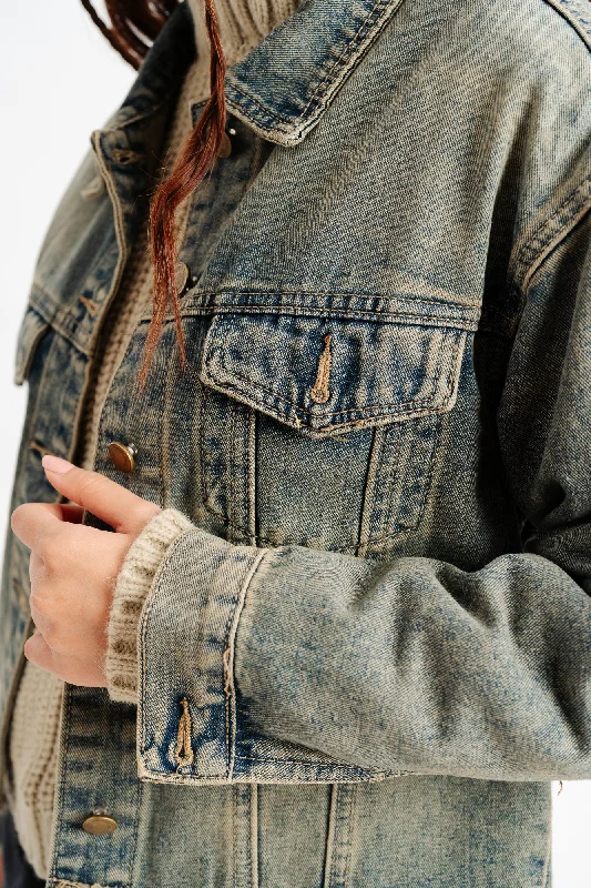 Vintage Frayed Denim Jacket