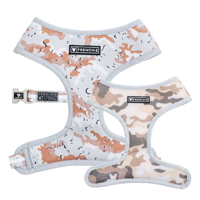 Frenchie Duo Reversible Harness - Desert Camo (Tan)