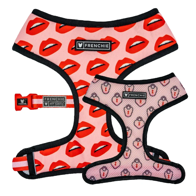 Frenchie Duo Reversible Harness - Hot Lips