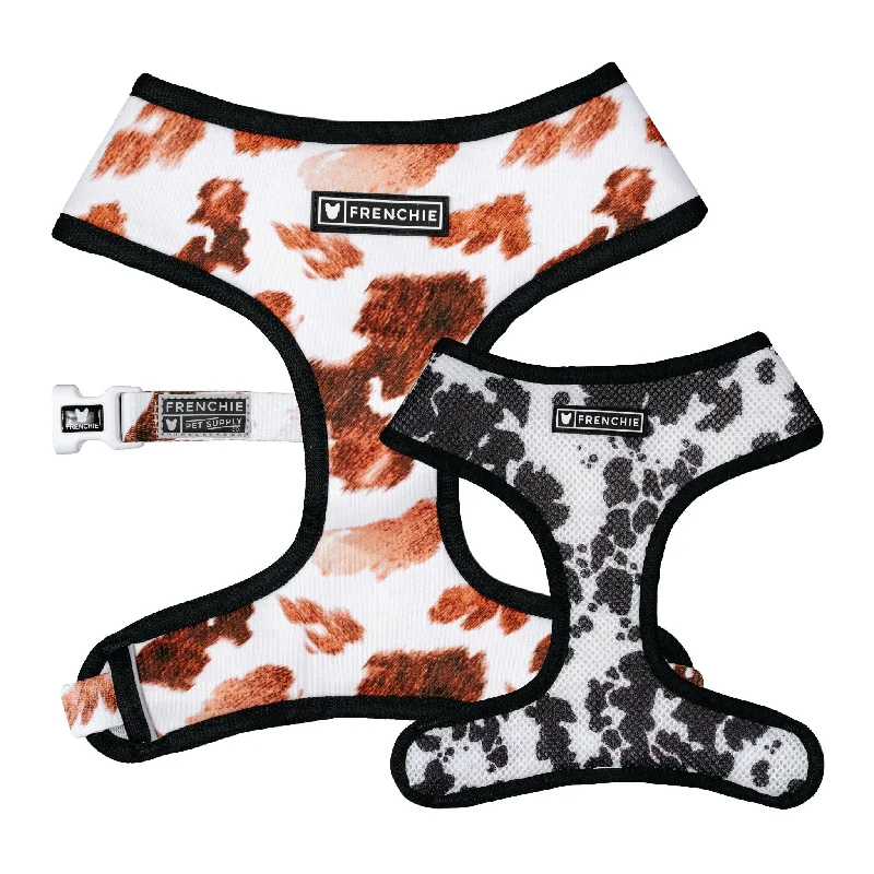 Frenchie Duo Reversible Harness - Moo