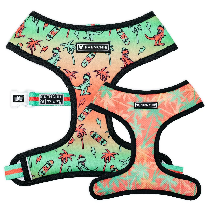 Frenchie Duo Reversible Harness - Retro Dino