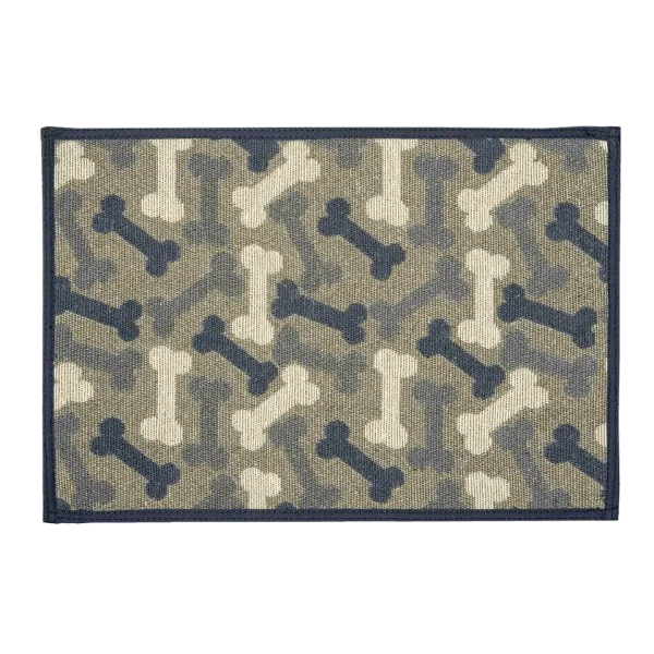 Loving Pets Feeding Mat - Denim Bones