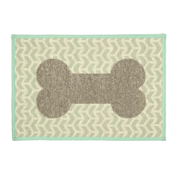 Loving Pets Feeding Mat - Geo Bones Aqua