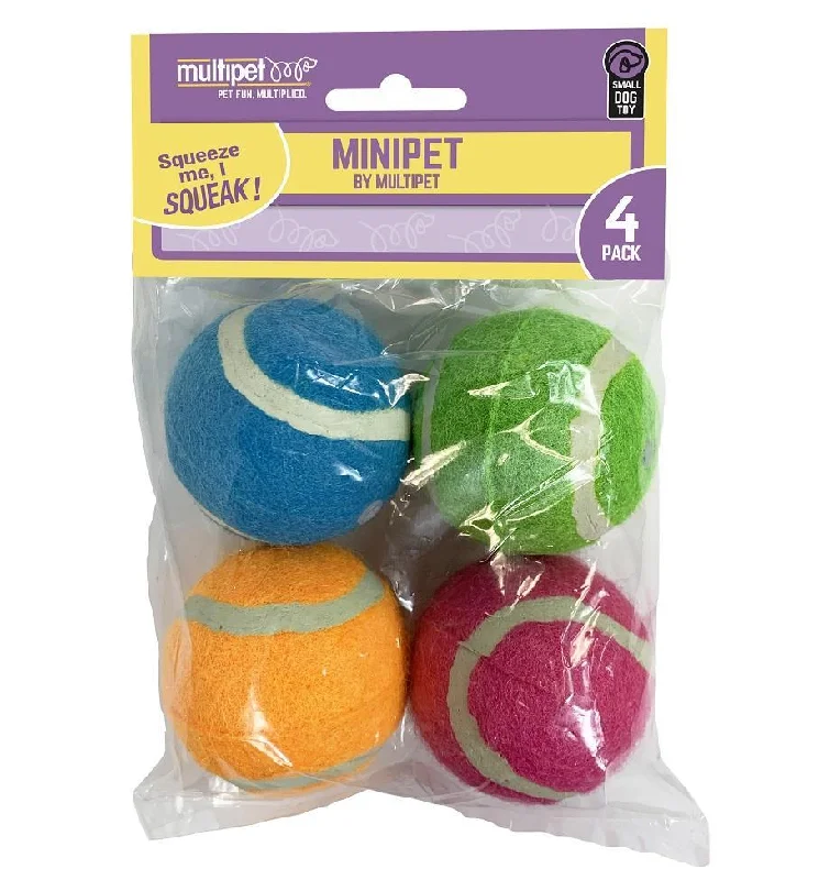 MultiPet Minipet Tennis Balls - 4-Pack