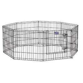 Pet Exercise Pen, Black, 36-In.