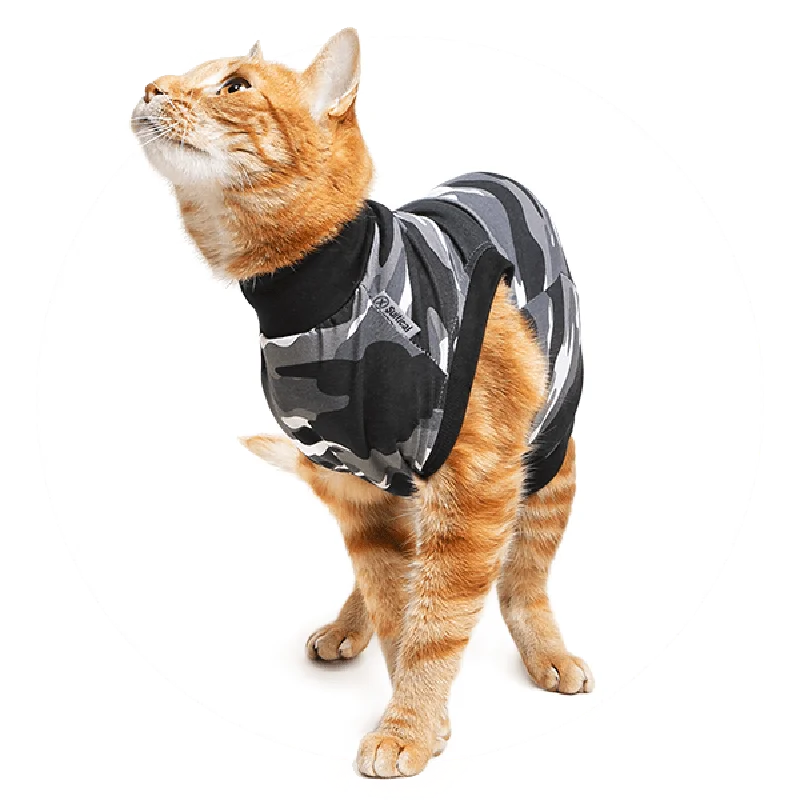 Suitical Recovery Suit for Cats - Black Camo