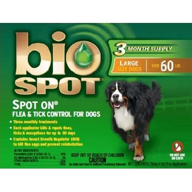 Bio Spot Spot On Flea & Tick Control For Dogs - Over 60Lbs