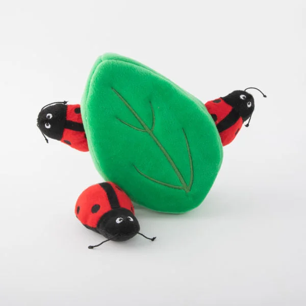 Zippy Paws Burrow Ladybugs in Leaf Dog Toy