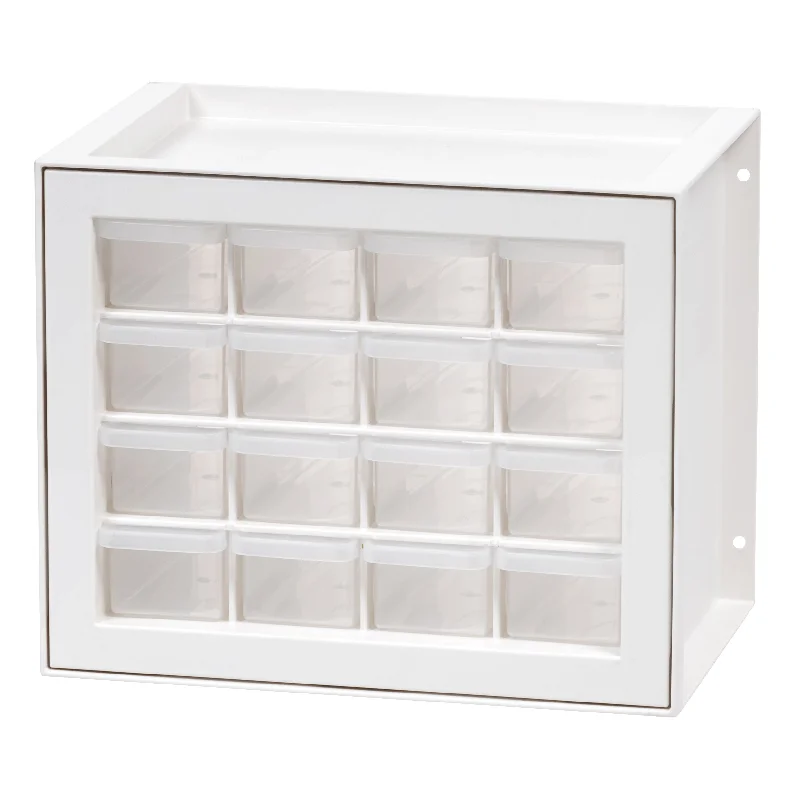 16 Drawer Sewing and Craft Parts Cabinet, White