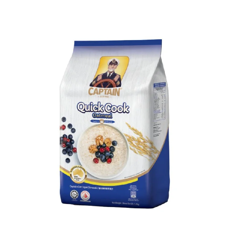 Captain Oats Quick Cooking 1.1kg  (Foil Pack)