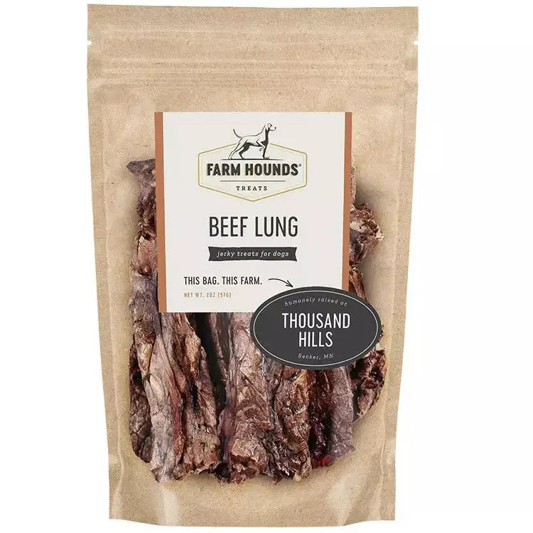 Farm Hounds Natural Dehydrated Beef Lung Treat for Dogs