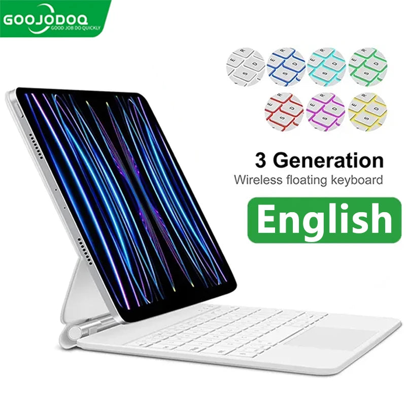 GOOJODOQ Magic Keyboard for iPad Pro 11 12 9 12.9 Air 4 Air 5 for iPad 10th Generation Pro 12 9 6th 5th 4th 3rd Gen Cover Case