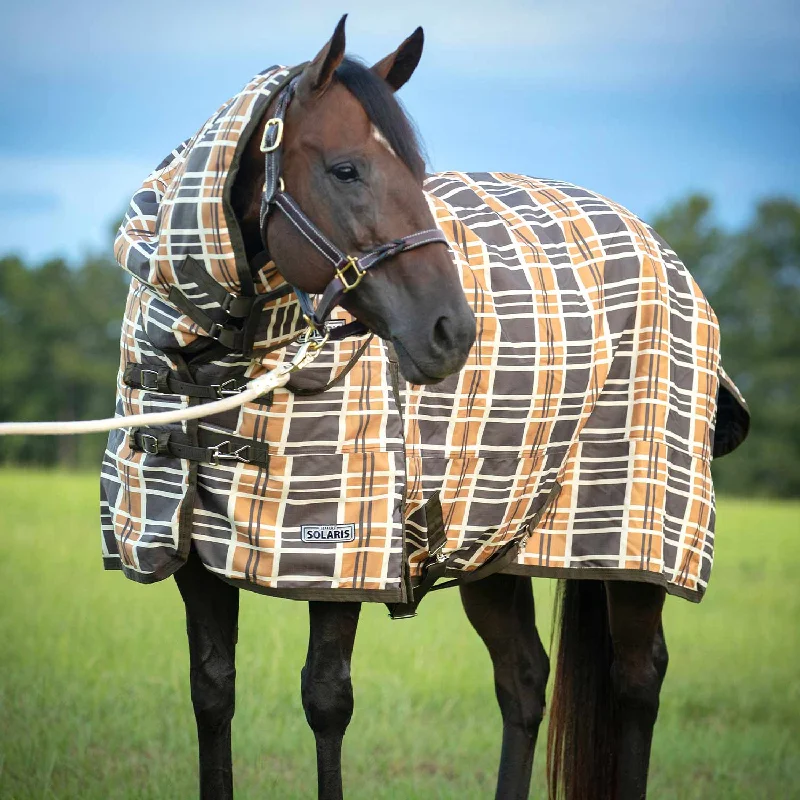 In Stock Now! Jeffers Solaris Turnout Blanket with Neck Rug, 1200D, Medium Weight