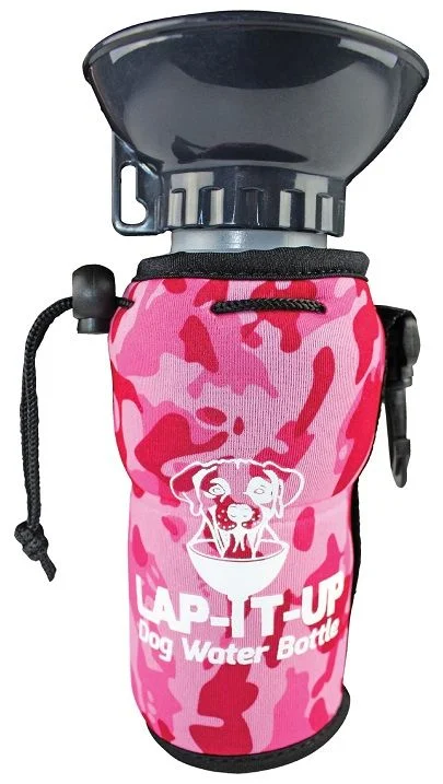 Lap-It-Up - Dog Water Bottle - Pink Camo