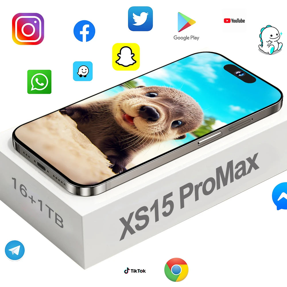 Original For Brand New XS15 Pro Max Smartphone 7.3 inch Full Screen 4G 5G Cell Phone 7800mAh Mobile Phones Global Version