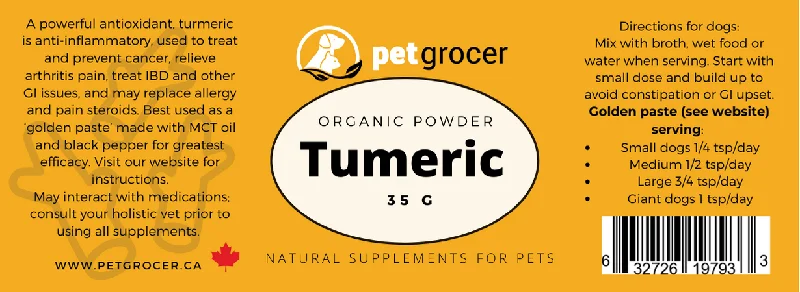 Turmeric Powder, Organic - Pet Grocer