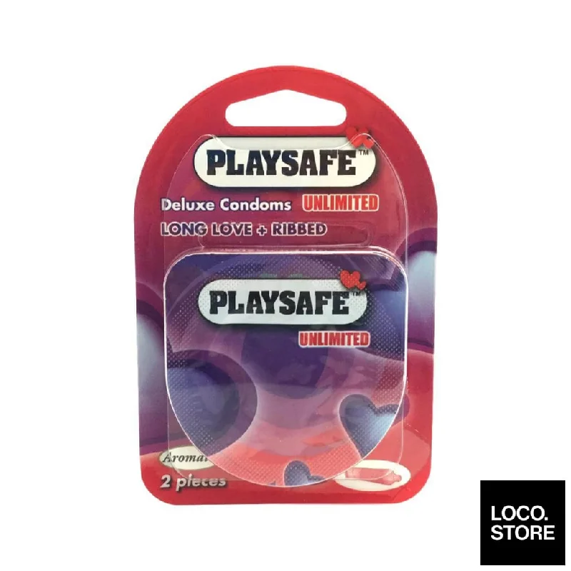 Playsafe Condoms Easy Pack Long Love + Ribbed 2S