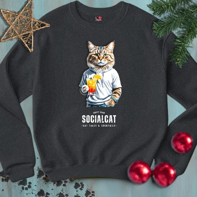 SOCIAL-CAT 🍹 Crewneck-Sweatshirt