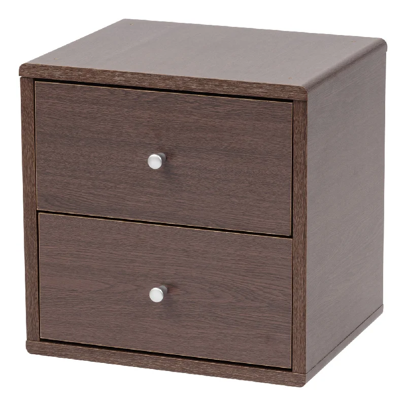 Wood Storage Cube - 2 Drawer